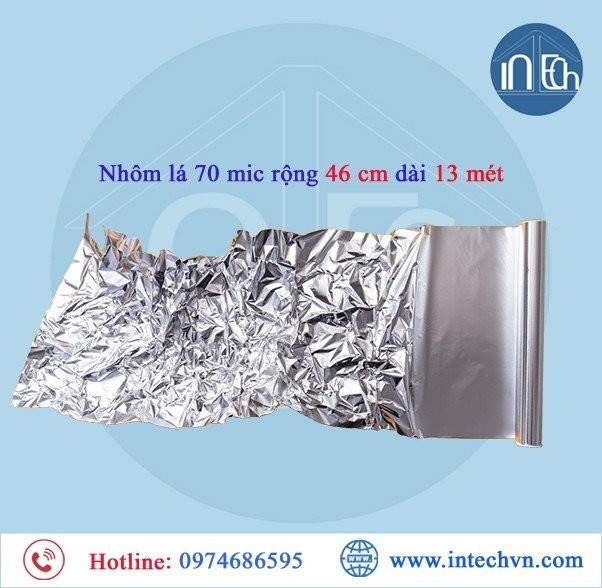 Màng nhôm aluminum foil Intechvn dày 70 micron