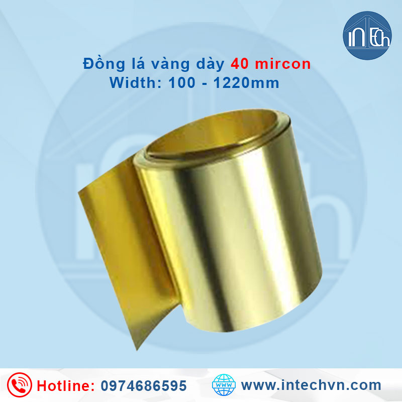 Đồng lá vàng Intechvn dày 0.04mm chất lượng cao