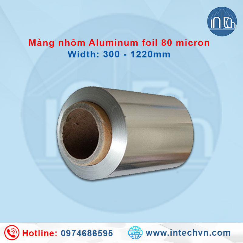 Màng nhôm aluminum foil Intechvn dày 80 micron